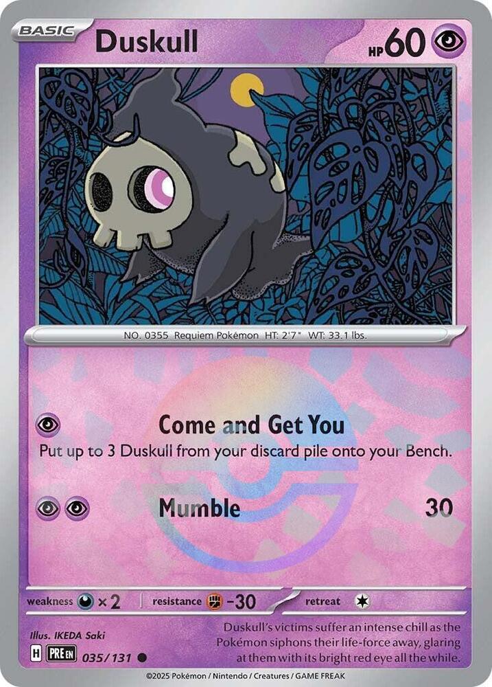 Duskull (035/131) (Poke Ball Pattern) [Scarlet & Violet: Prismatic Evolutions] | Exor Games Dartmouth