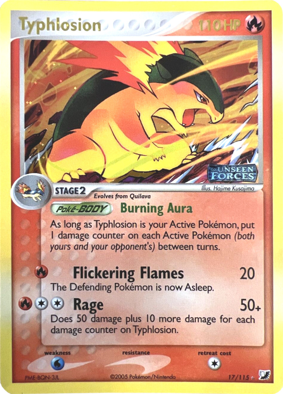 Typhlosion (17/115) (Stamped) [EX: Unseen Forces] | Exor Games Dartmouth