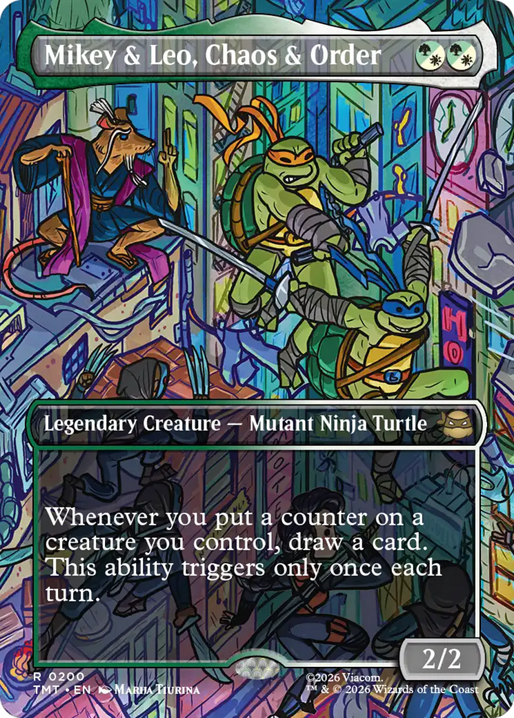 Mikey & Leo, Chaos & Order (Borderless) [Teenage Mutant Ninja Turtles] | Exor Games Dartmouth