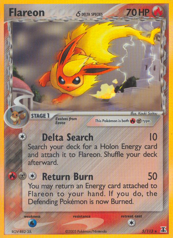 Flareon (5/113) (Delta Species) [EX: Delta Species] | Exor Games Dartmouth