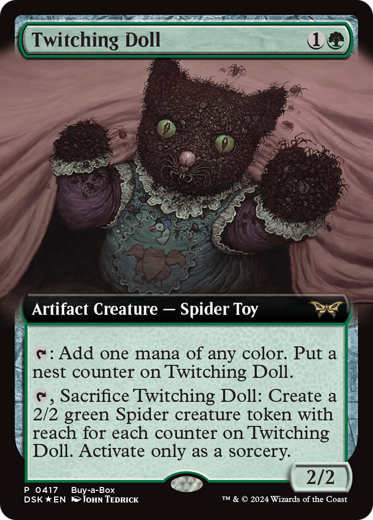 Twitching Doll (Extended Art) (Buy-a-box) [Duskmourn: House of Horror Promos] | Exor Games Dartmouth