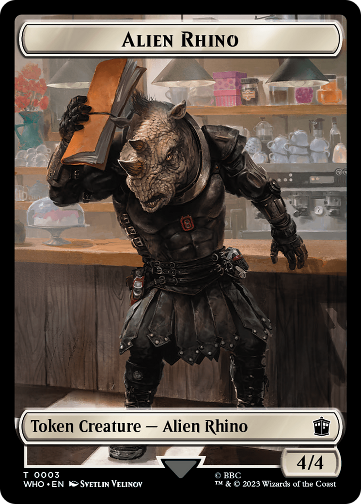 Alien Rhino // Alien Salamander Double-Sided Token [Doctor Who Tokens] | Exor Games Dartmouth