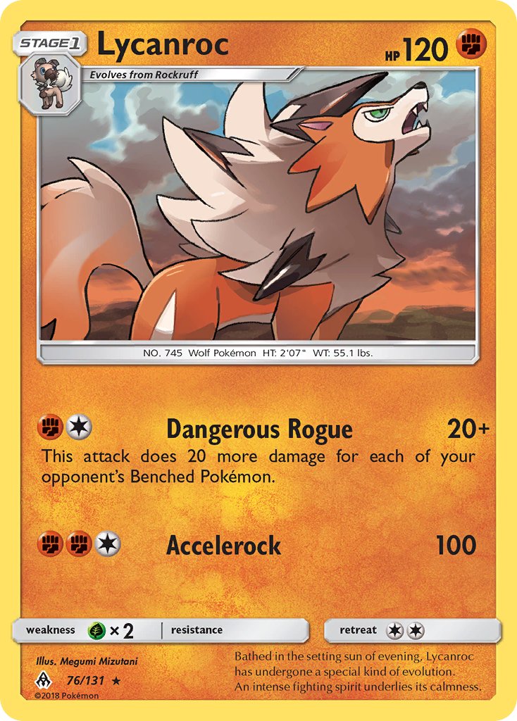 Lycanroc (76/131) (Theme Deck Exclusive) [Sun & Moon: Forbidden Light] | Exor Games Dartmouth