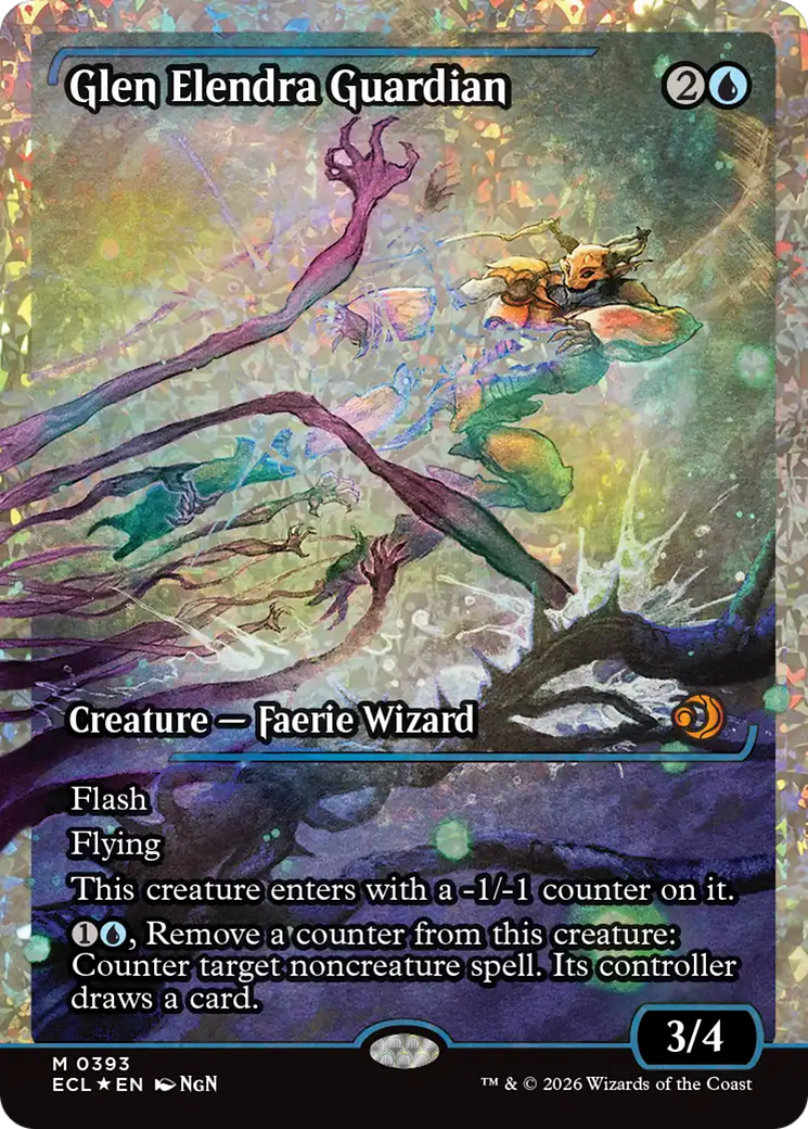 Glen Elendra Guardian (0393) (Showcase) (Fracture Foil) [Lorwyn Eclipsed] | Exor Games Dartmouth