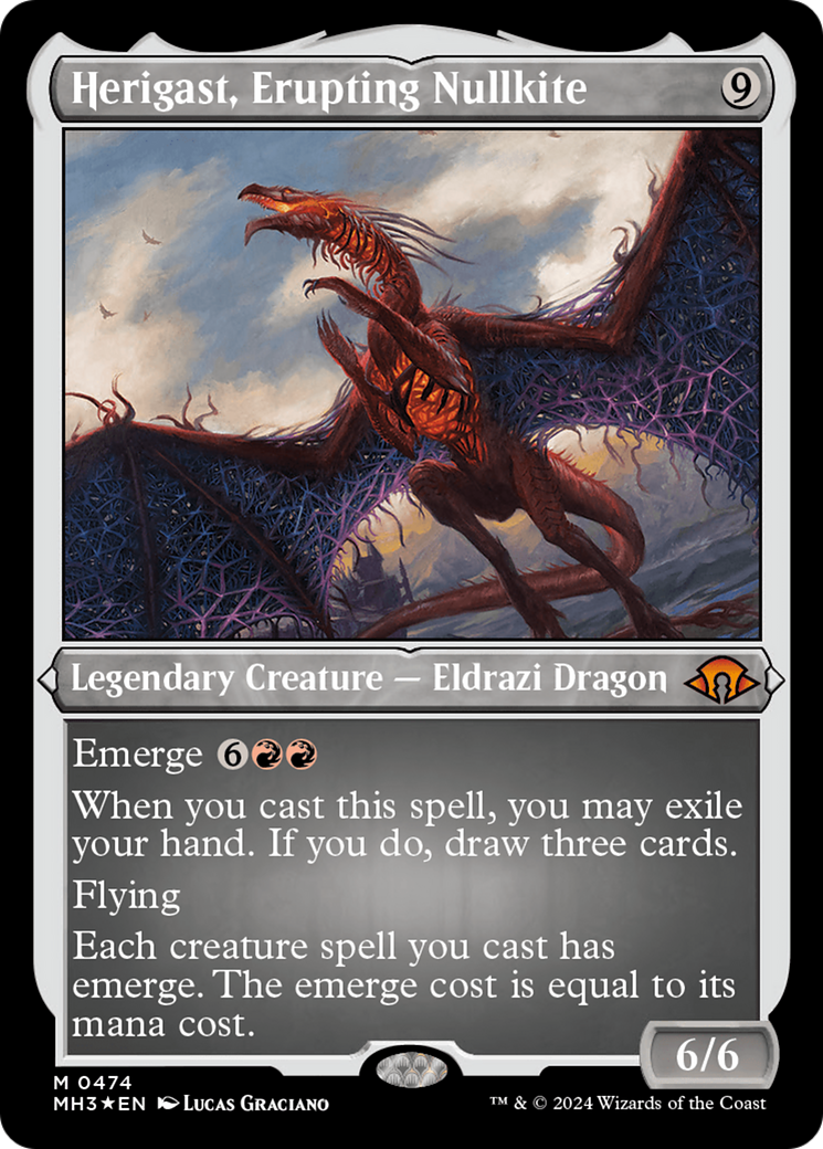 Herigast, Erupting Nullkite (Foil Etched) [Modern Horizons 3] | Exor Games Dartmouth