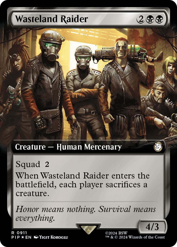 Wasteland Raider (Extended Art) (Surge Foil) [Fallout] | Exor Games Dartmouth