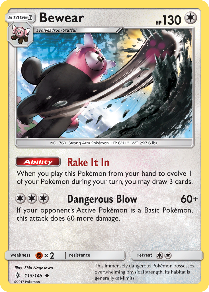 Bewear (113/145) [Sun & Moon: Guardians Rising] | Exor Games Dartmouth