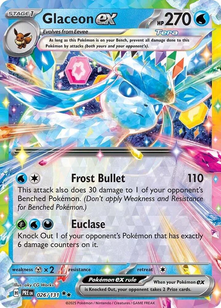 Glaceon ex (026/131) [Scarlet & Violet: Prismatic Evolutions] | Exor Games Dartmouth