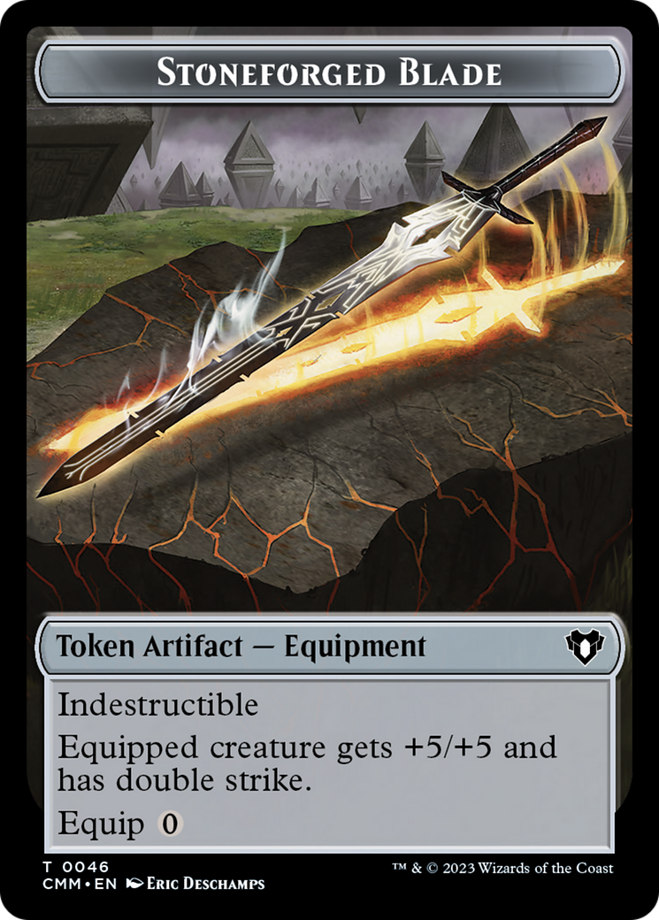 Stoneforged Blade Token [Commander Masters Tokens] | Exor Games Dartmouth