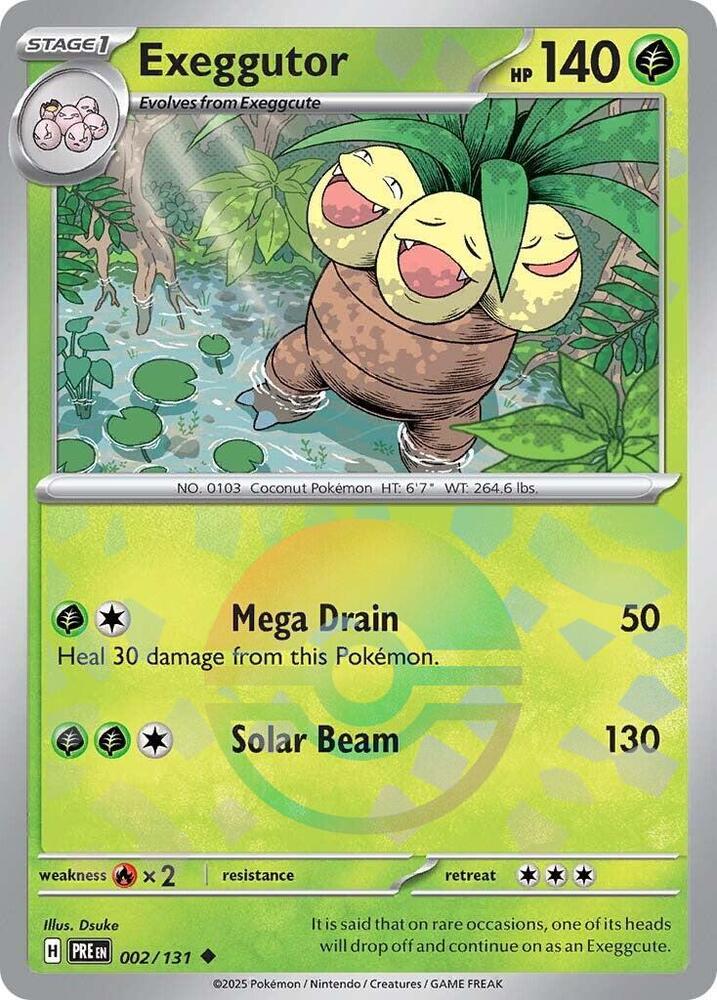 Exeggutor (002/131) (Poke Ball Pattern) [Scarlet & Violet: Prismatic Evolutions] | Exor Games Dartmouth