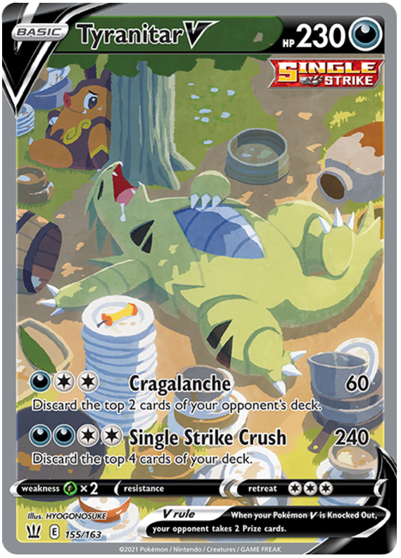 Tyranitar V (155/163) [Sword & Shield: Battle Styles] | Exor Games Dartmouth