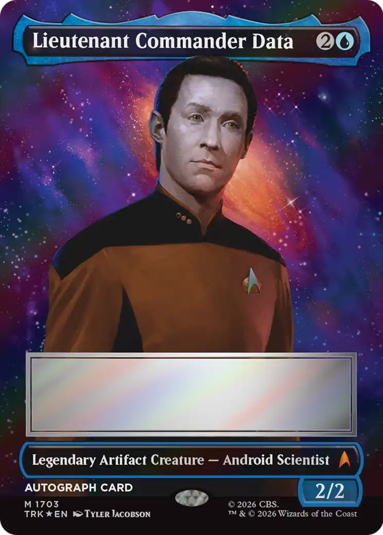 Lieutenant Commander Data (Borderless) (Signed) [Star Trek] | Exor Games Dartmouth