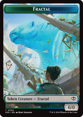 Boar // Fractal (0005) Double-Sided Token [Secrets of Strixhaven Commander Tokens] | Exor Games Dartmouth