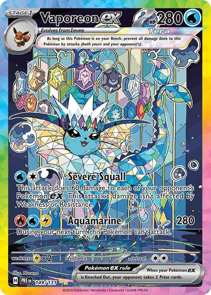 Vaporeon ex (149/131) [Scarlet & Violet: Prismatic Evolutions] | Exor Games Dartmouth
