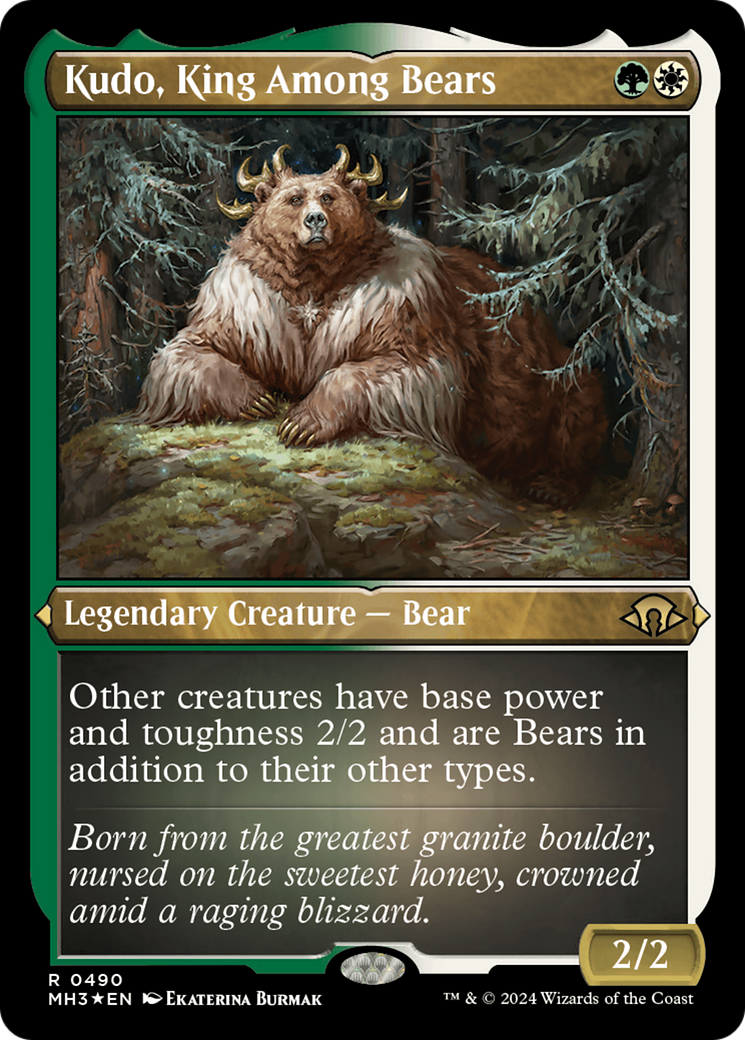 Kudo, King Among Bears (Foil Etched) [Modern Horizons 3] | Exor Games Dartmouth