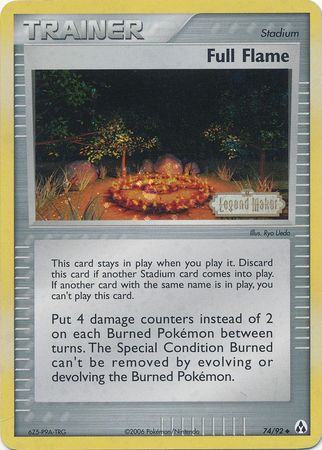 Full Flame (74/92) (Stamped) [EX: Legend Maker] | Exor Games Dartmouth