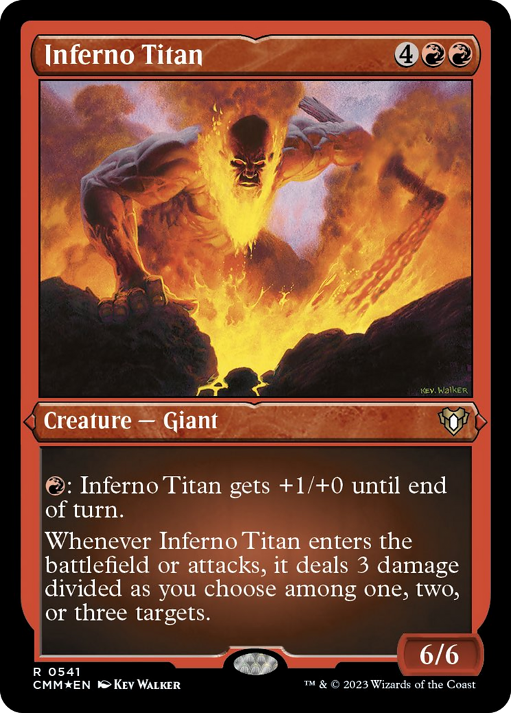 Inferno Titan (Foil Etched) [Commander Masters] | Exor Games Dartmouth