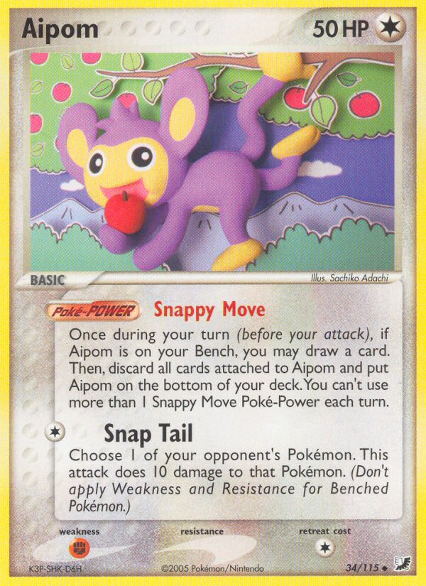 Aipom (34/115) [EX: Unseen Forces] | Exor Games Dartmouth