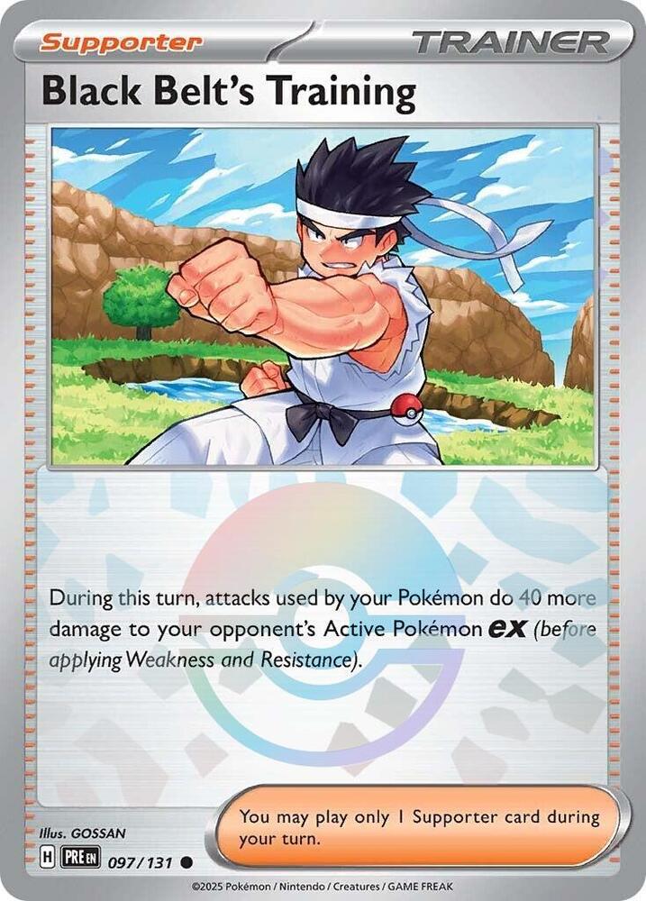 Black Belt's Training (097/131) (Poke Ball Pattern) [Scarlet & Violet: Prismatic Evolutions] | Exor Games Dartmouth