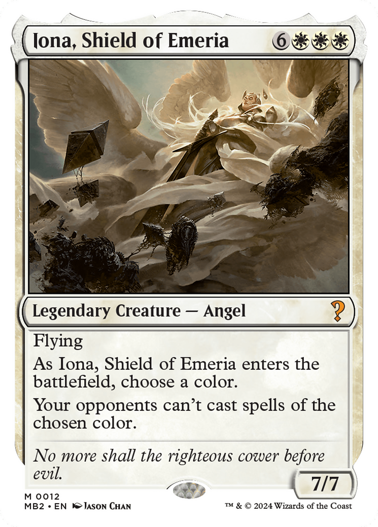 Iona, Shield of Emeria (White Border) [Mystery Booster 2] | Exor Games Dartmouth