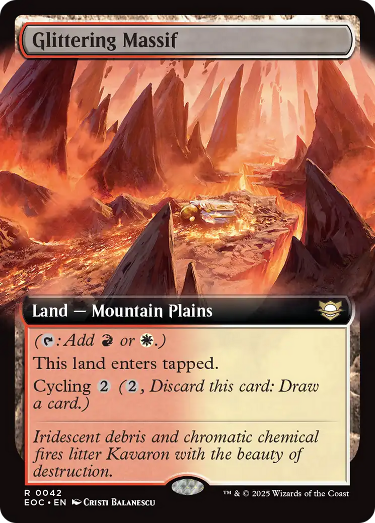 Glittering Massif (Extended Art) [Edge of Eternities Commander] | Exor Games Dartmouth