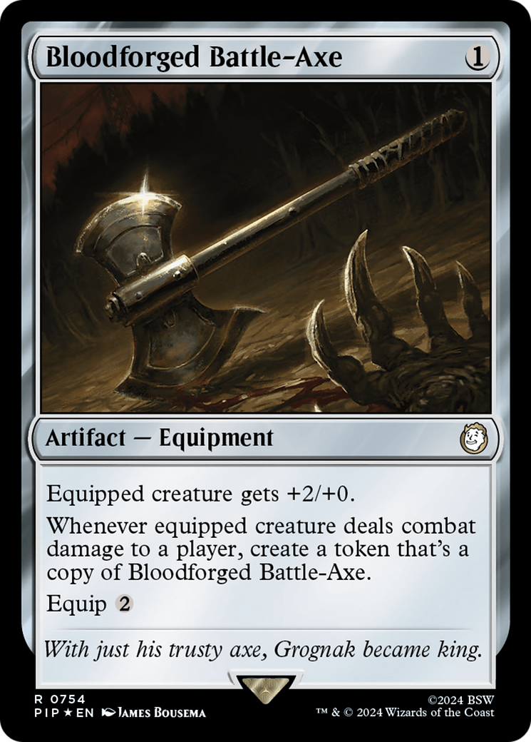 Bloodforged Battle-Axe (Surge Foil) [Fallout] | Exor Games Dartmouth