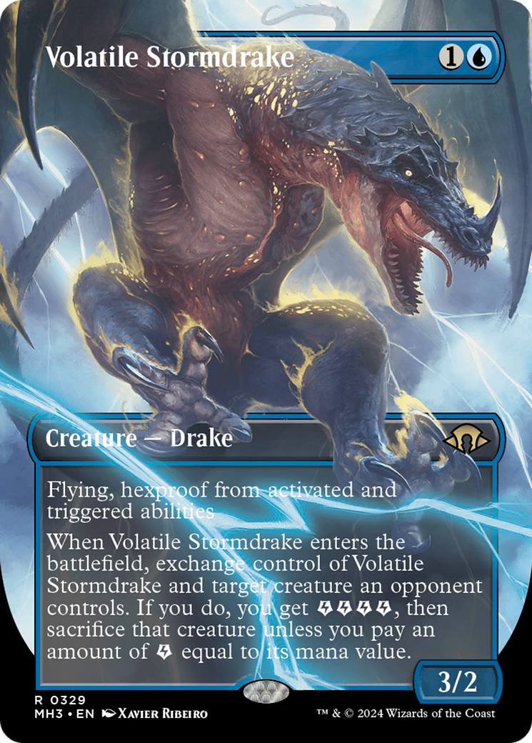 Volatile Stormdrake (Borderless) [Modern Horizons 3] | Exor Games Dartmouth