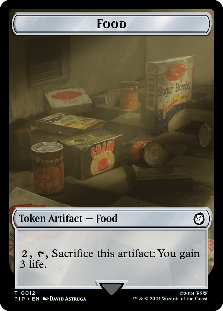 Food (0012) // Clue Double-Sided Token [Fallout Tokens] | Exor Games Dartmouth