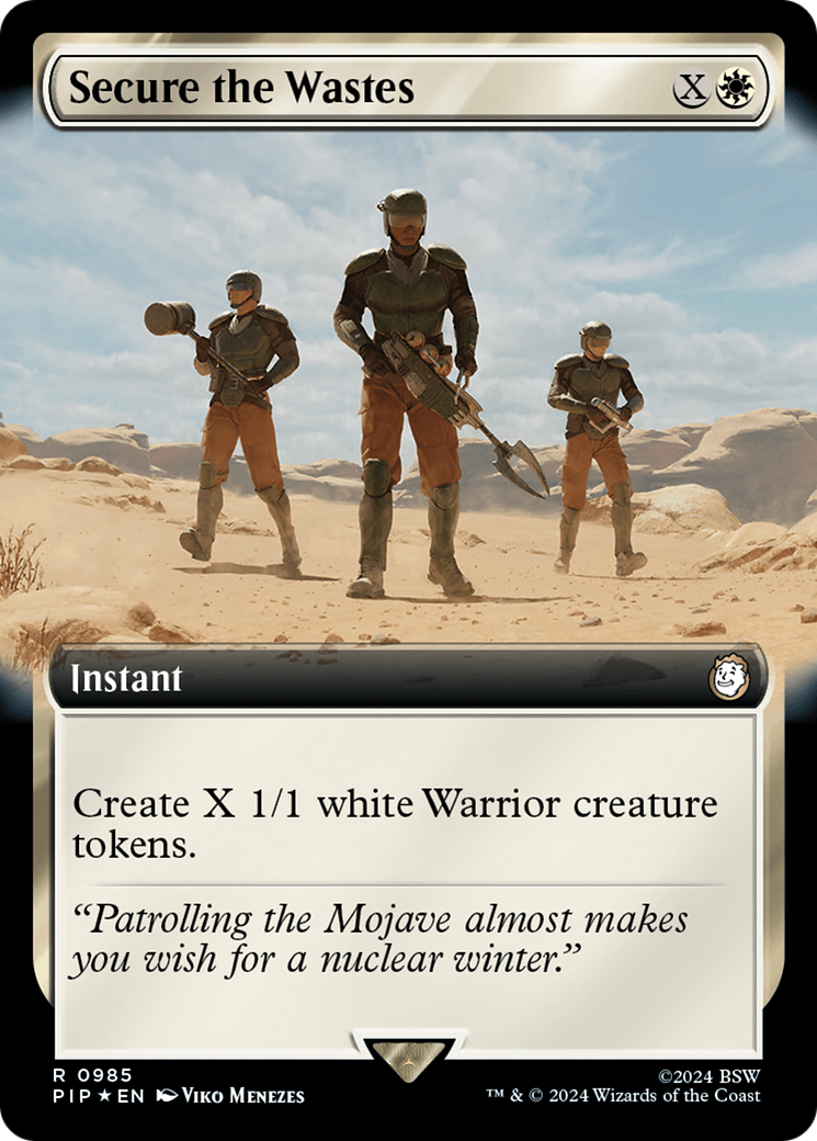 Secure the Wastes (Extended Art) (Surge Foil) [Fallout] | Exor Games Dartmouth