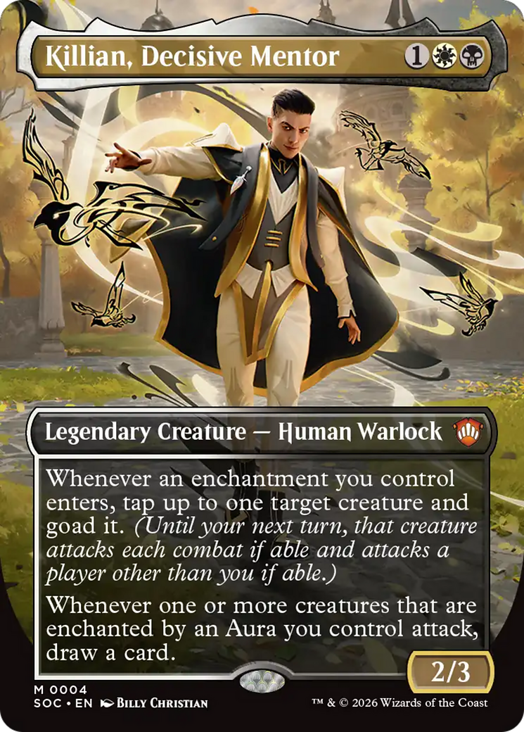 Killian, Decisive Mentor (Borderless) [Secrets of Strixhaven Commander] | Exor Games Dartmouth