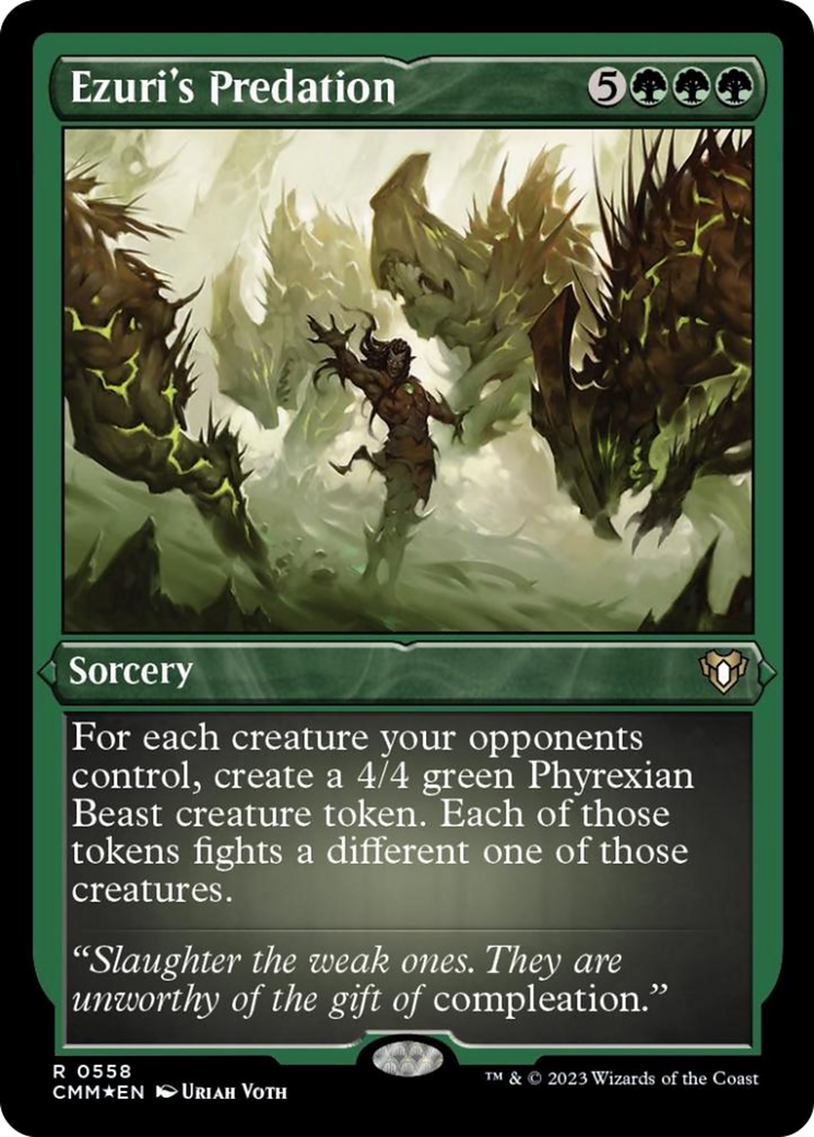 Ezuri's Predation (Foil Etched) [Commander Masters] | Exor Games Dartmouth