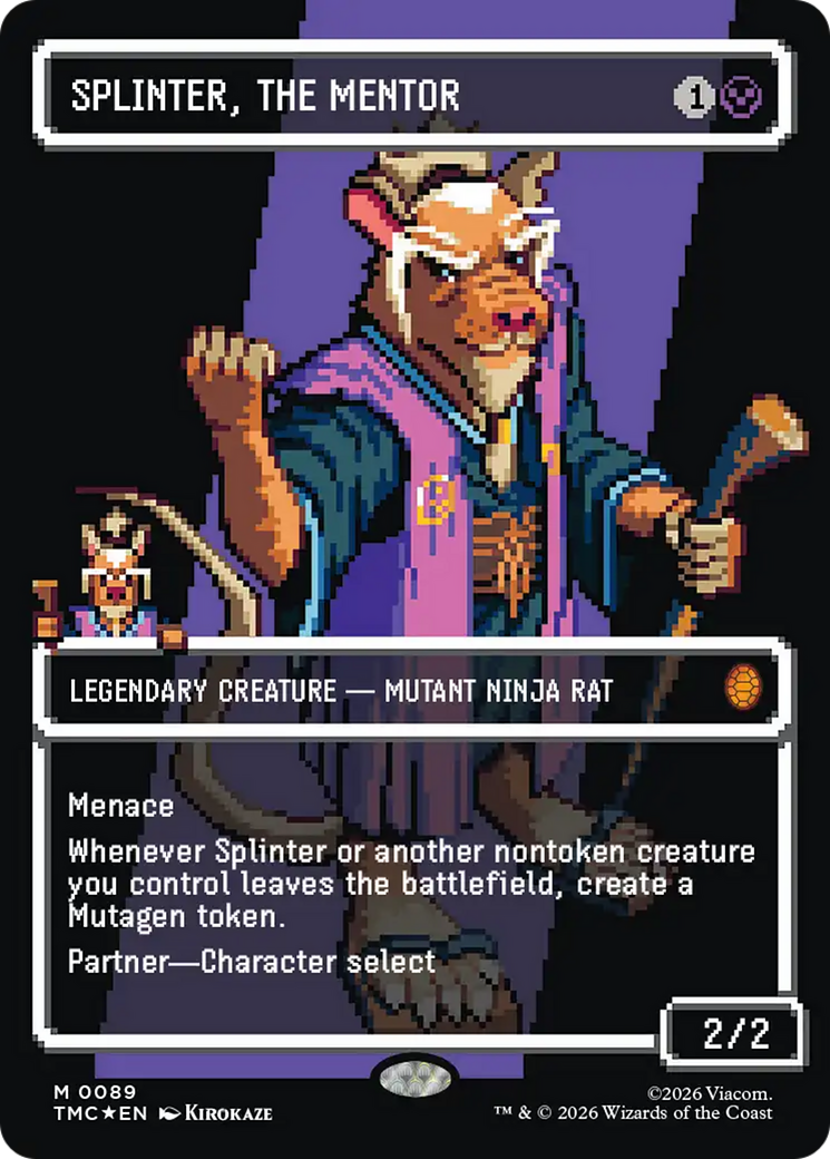 Splinter, the Mentor (0089) (Borderless) (Surge Foil) [Teenage Mutant Ninja Turtles Commander] | Exor Games Dartmouth