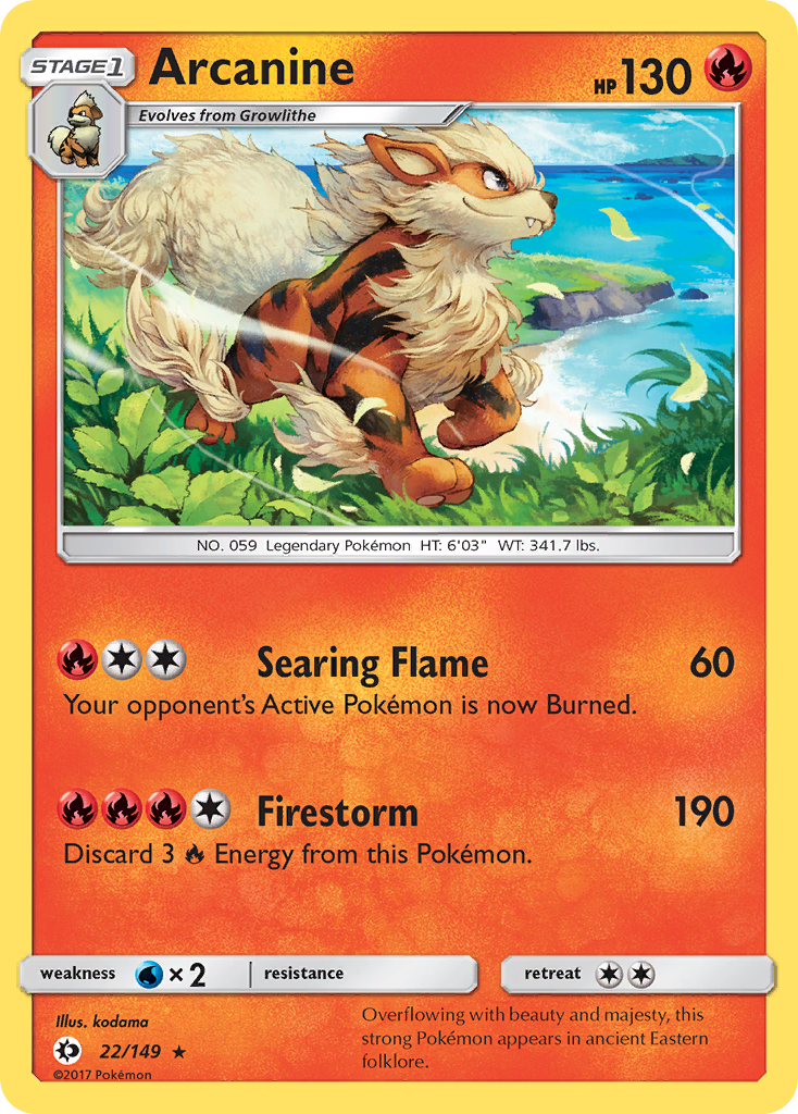 Arcanine (22/149) [Sun & Moon: Base Set] | Exor Games Dartmouth