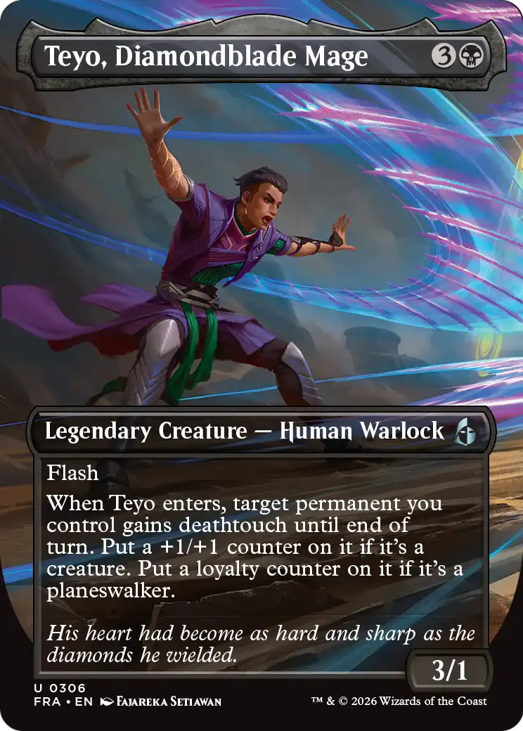 Teyo, Diamondblade Mage (Borderless) [Reality Fracture] | Exor Games Dartmouth