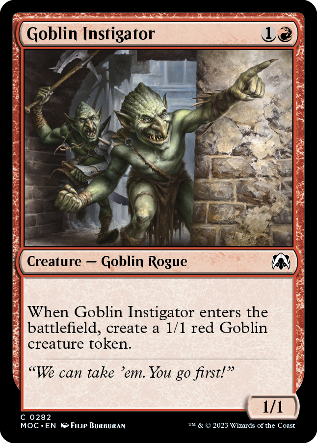 Goblin Instigator [March of the Machine Commander] | Exor Games Dartmouth