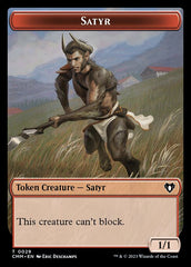 Spirit (0010) // Satyr Double-Sided Token [Commander Masters Tokens] | Exor Games Dartmouth