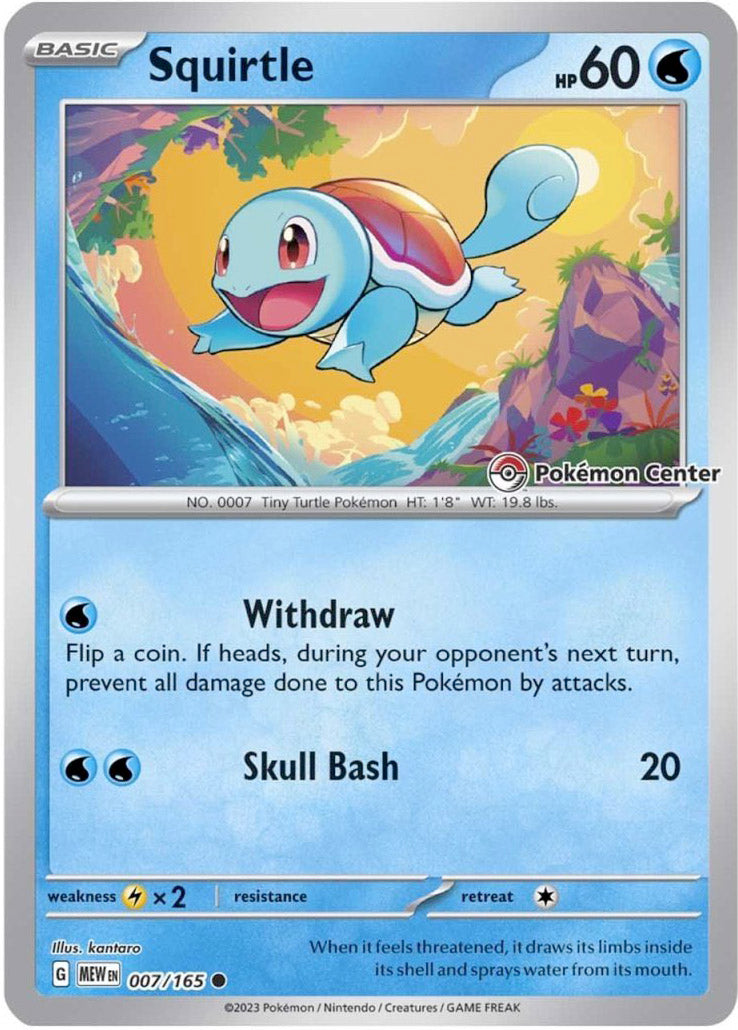 Squirtle (007/165) (Pokemon Center Exclusive) [Scarlet & Violet: Black Star Promos] | Exor Games Dartmouth