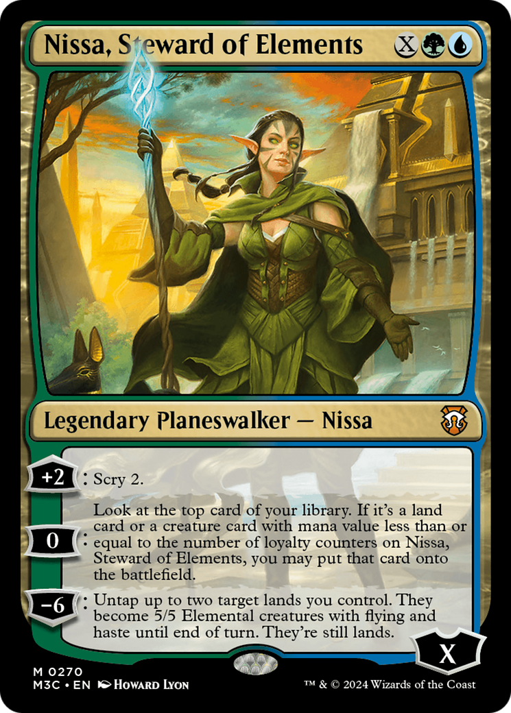 Nissa, Steward of Elements (Ripple Foil) [Modern Horizons 3 Commander] | Exor Games Dartmouth