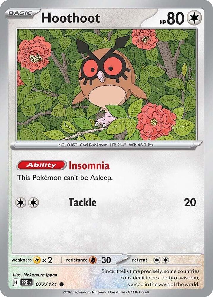 Hoothoot (077/131) [Scarlet & Violet: Prismatic Evolutions] | Exor Games Dartmouth