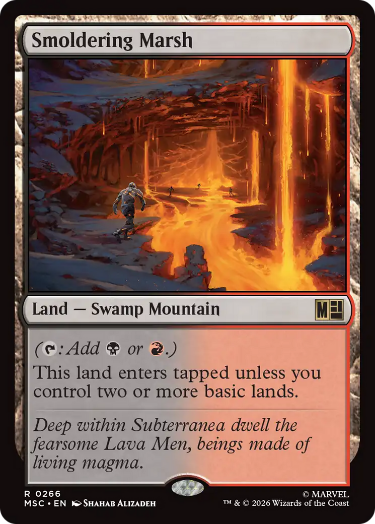 Smoldering Marsh (Surge Foil) [Marvel Super Heroes Commander] | Exor Games Dartmouth