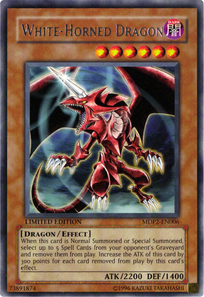 White-Horned Dragon [MDP2-EN006] Rare | Exor Games Dartmouth