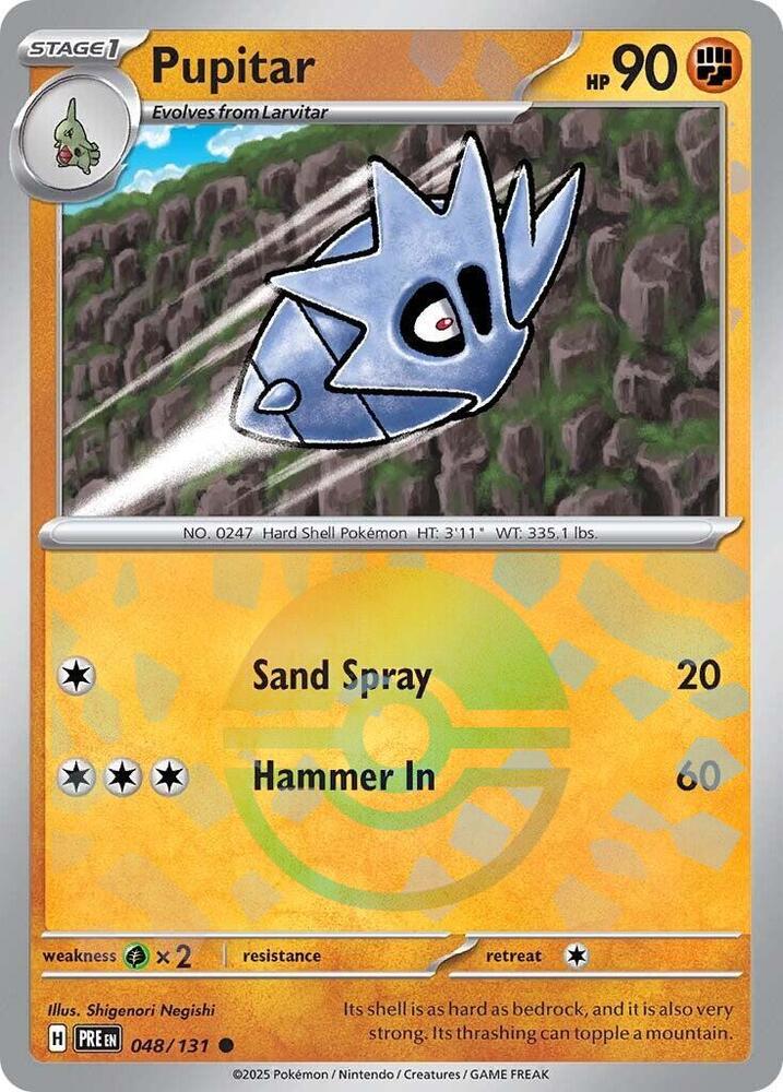 Pupitar (048/131) (Poke Ball Pattern) [Scarlet & Violet: Prismatic Evolutions] | Exor Games Dartmouth