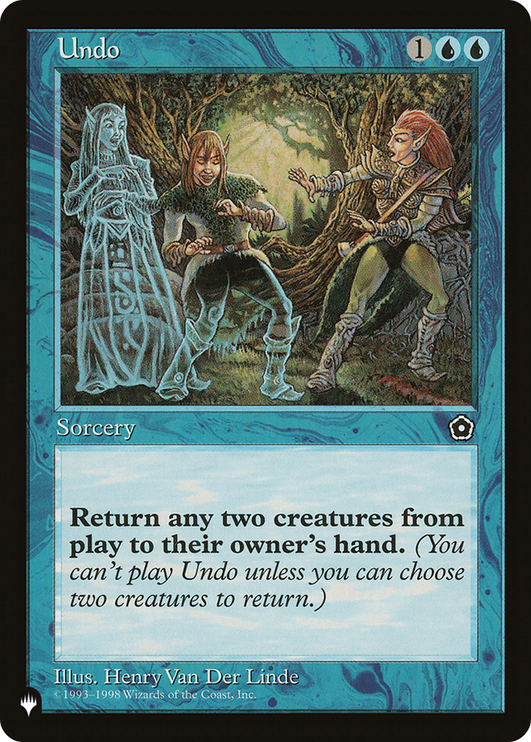 Undo [The List Reprints] | Exor Games Dartmouth