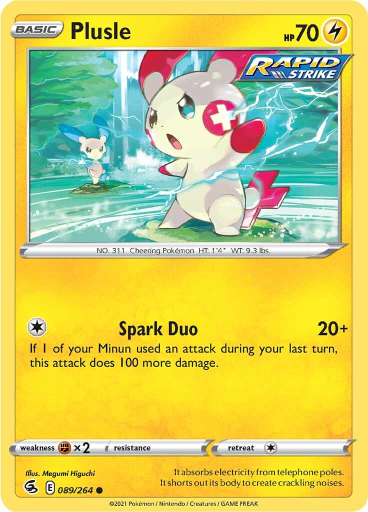 Plusle (089/264) [Sword & Shield: Fusion Strike] | Exor Games Dartmouth