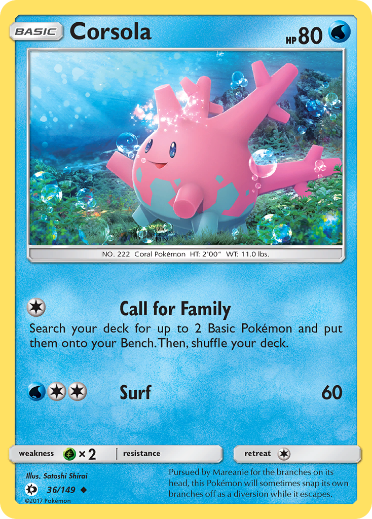 Corsola (36/149) [Sun & Moon: Base Set] | Exor Games Dartmouth