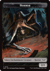 Horror // Glimmer Double-Sided Token [Duskmourn: House of Horror Tokens] | Exor Games Dartmouth