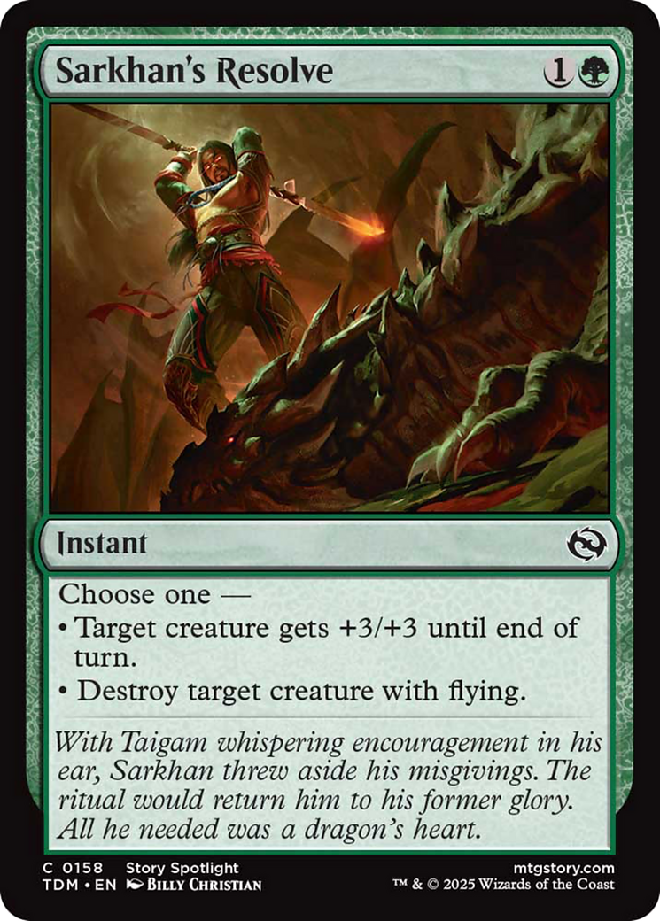Sarkhan's Resolve [Tarkir: Dragonstorm] | Exor Games Dartmouth