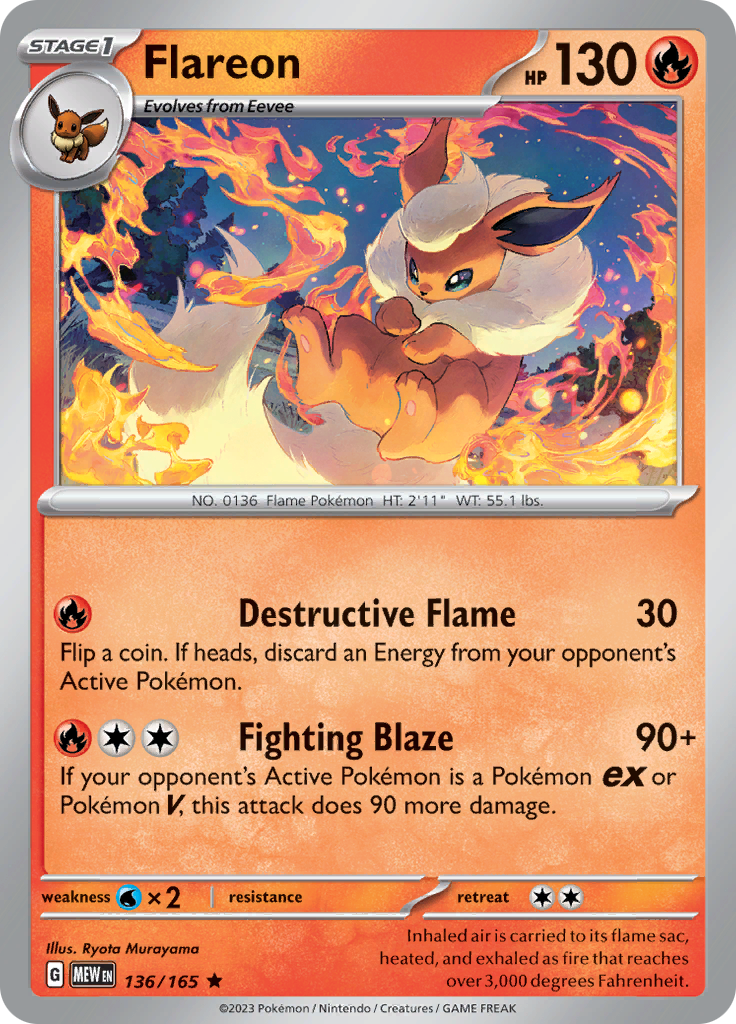 Flareon (136/165) [Scarlet & Violet: 151] | Exor Games Dartmouth