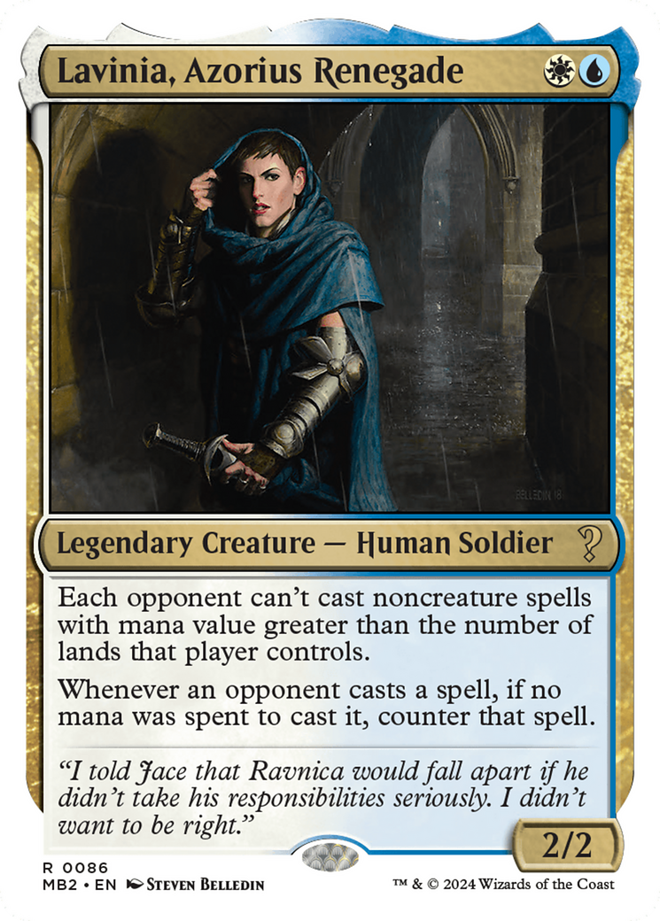 Lavinia, Azorius Renegade (White Border) [Mystery Booster 2] | Exor Games Dartmouth