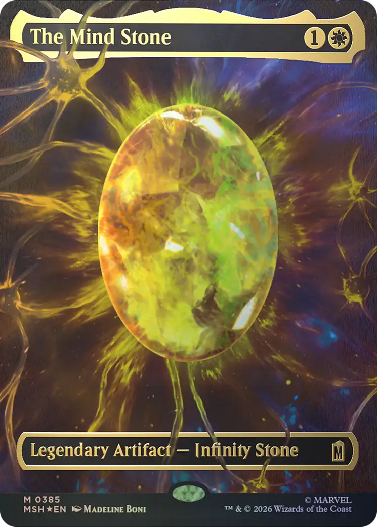 The Mind Stone (Borderless) (Cosmic Foil) [Marvel Super Heroes] | Exor Games Dartmouth